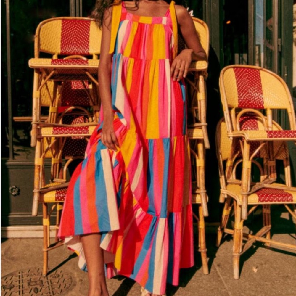 Sézane x Farm Rio striped maxi dress - Picture 3 of 8